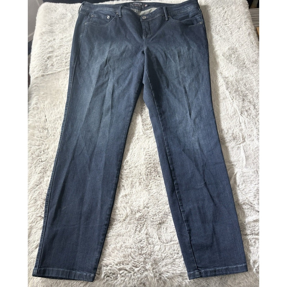 Torrid Jeans Size 20R Denim Dark Wash Tapered Leg stretch